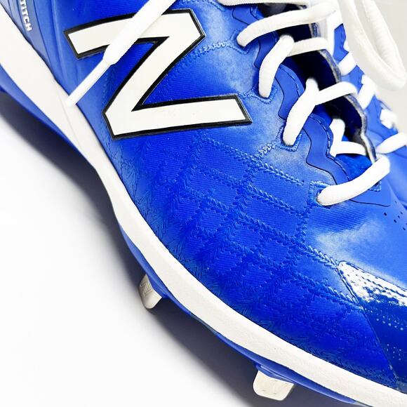 New Balance Men's 4040 v5 Metal Baseball Cleats Blue White Shoes Size 6 - Picture 6 of 7
